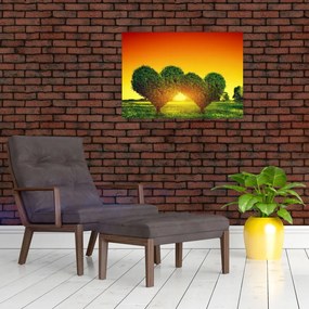 Tablou - Inima în coroanele copacilor (70x50 cm)