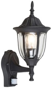 Rabalux 7837 - Aplică perete exterior cu senzor MILANO 1xE27/60W/230V IP43 negru