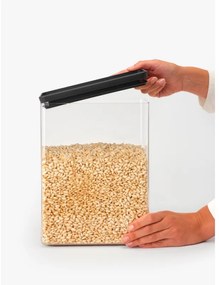 Cutie de depozitare Brabantia Tasty+ Stackable 1008877, 5,4 l, Sigiliu din silicon, Fara BPA, Gri închis