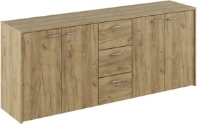 Comoda HUGOS 180, stejar artisan, PAL melaminat, 180x42x75 cm