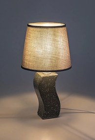 Lampa de masa ceramica gri abajur gri Dayami