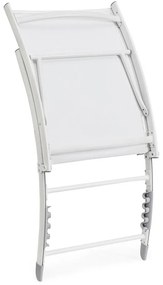 Șezlong de grădină alb din metal Taylor – Bizzotto