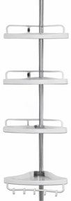Deuba Raft telescopic pentru duș DELMO, 92-306 cm, alb