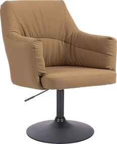 HR840N Scaun Caramel Piele Ecologica Premium Soft cu Bază Neagră