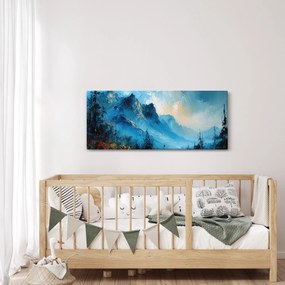 Tablou - Pictura munților (120x50 cm)