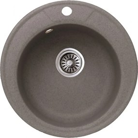 Chiuveta compozit Inter Ceramic finisaj granit gri 49 cm fara picurator