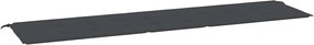 vidaXL Pernă de bancă de grădină, negru, 200x50x4 cm, textil oxford