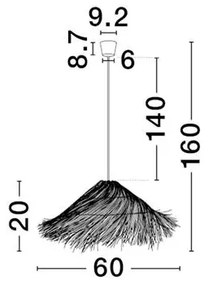 Lustra ratan design natural ALUA NVL-9586532