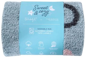 Covor pentru copii albastru lavabil/țesut manual din bumbac ø100 cm Big Big World – Lorena Canals
