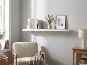 Polita de perete SHELORA 120x23,5 cm, alba