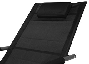 Șezlong pentru grădină Carro (negru). 1011563