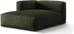 Modul pentru canapea modulară verde cu tapițerie din catifea (cu colț pe partea stângă) Martina – Micadoni