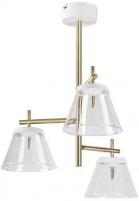 Lustra LED cu 3 brate din metal finisaj bronz si alb AVIANA 5031 RX