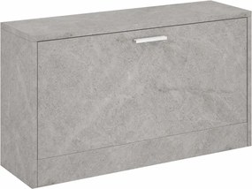 vidaXL Bancheta pantofar, gri beton, 80x24x45 cm, lemn compozit