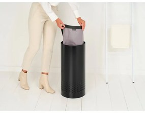 Cos de rufe Brabantia 1008916, 35 L, Capac din plastic, Umplere fara deschidere, Gauri aerisire, Negru