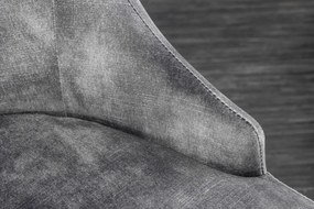 Set 2 scaune stil baroc Modern Barock, gri/ auriu