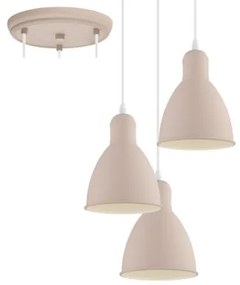 EGLO 49084 - Lustră pe cablu PRIDDY-P 3xE27/60W/230V