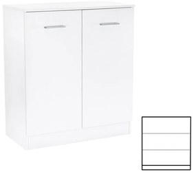 Comodă Miami cu 2 uși 80x92 cm alb-alb