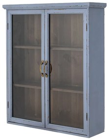 Vitrină albastră din lemn de brad suspendată 81x91 cm Hazem – Bloomingville