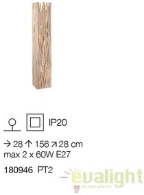 Lampadar design deosebit din lemn natur DRIFTWOOD PT2 180946