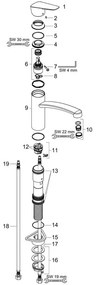 Baterie de bucatarie monocomanda, Hansgrohe, Logis M31 160, crom