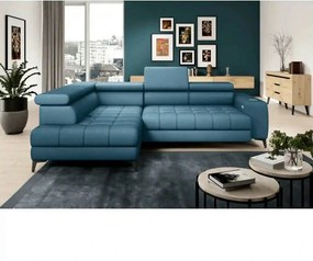 Coltar modern pentru living BAGGIO, sezlong stanga, stofa catifelata a