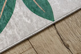 BAMBINO 61410 covor lavabil Animale, stele, nori pentru copii anti-alunecare - cremă / verde