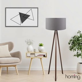 Lampă de podea AYD, 1 x E27, 40W, 230V, maro/gri