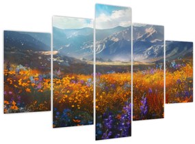 Tablou - Peisaj montan pictat II. (150x105 cm)