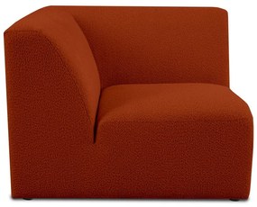 Modul pentru canapea cărămiziu cu tapițerie din stofă bouclé (cu colț variabil) Roxy – Scandic