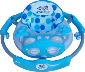 Premergator reglabil in 6 trepte de inaltime NOVOKIDS™ Baby Panda Walker, Cu melodii, Pliabil, Max 20 kg, Roti silentioase, Model Ursulet Panda,