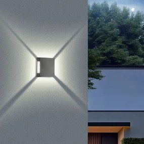 Brilagi - Aplica LED de exterior QUADRAY, 4W, 230V, antracit, IP65