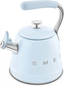 Ceainic cu fluier Smeg CKLW2001PB, 2,3 l, Inducție, Mâner care nu se încălzește, Oțel, Albastru pastel