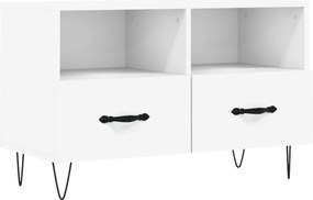 vidaXL Comodă TV, alb, 80x36x50 cm, lemn prelucrat