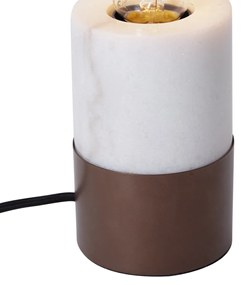 Lampă de masă modernă bronz cu marmură albă - Marissa