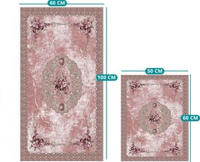 set de covoare pentru baie, 2 piese, pudră