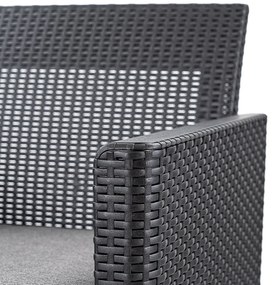 Set de mobilier de grădină Claire VI cu 7 locuri și masă Orlando, grafit