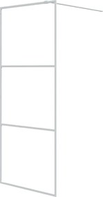 vidaXL Paravan de duș walk-in, alb, 80x195 cm, sticlă ESG transparentă