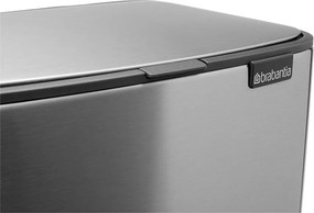 Coș de gunoi argintiu mat cu pedală din oțel 12 l Bo – Brabantia