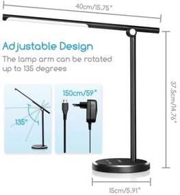 Lampă LED tactilă dimabilă de masă Aigostar LED/8W/230V 3000-6000K negru