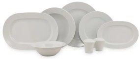 Set de veselă, 53 piese, alb/porțelan