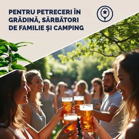 Set de masă pentru bere KLASIK, 170cm, maro natural Casaria
