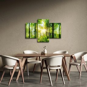 Tablou - Răsărit în pădure (90x60 cm)