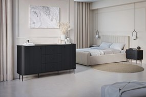 Set noptiere Vesper 56 cm - negru / picioare negre