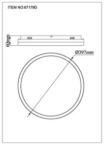 Plafoniera moderna LED CCT DELLA 67179D GL