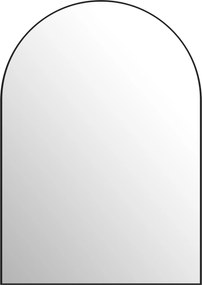 HOMCOM Oglinda de perete arcuită oglindă de baie cu cadru din aliaj de aluminiu pentru dormitor living intrare 50 × 70 cm negru | Aosom Romania