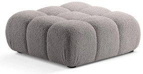 Taburet modular gri deschis cu tapițerie din țesătură bouclé Bellis – Micadoni Home