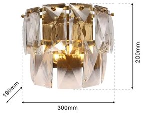 Aplică de cristal CHELSEA 2xE14/40W/230V aurie