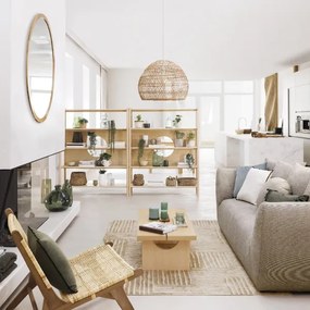 Oglindă de perete Atmosphera ANGELO d. 110 cm pin