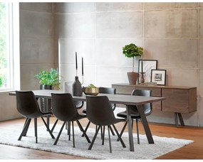 Scaun de dining cu picioare negre Rowico Alpha, negru